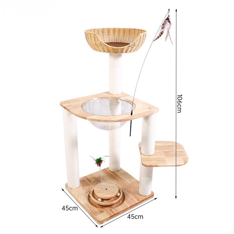Solid Wood Cat Tree CaT-014