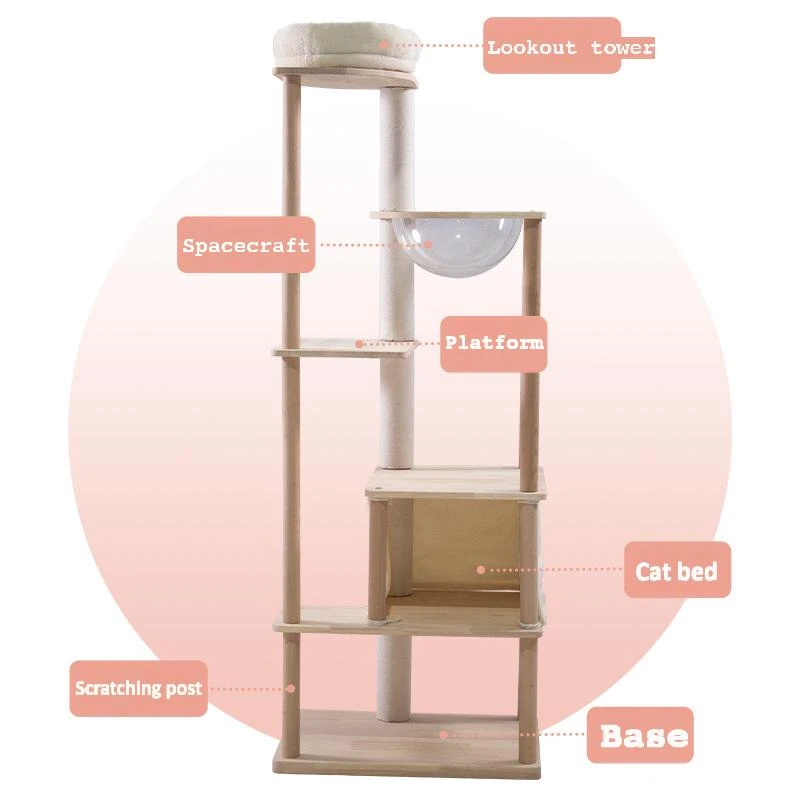Solid Wood Cat Tree CaT-016
