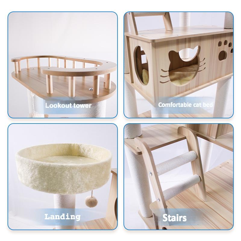 Double Cat Bed Cat Tree CaT-024