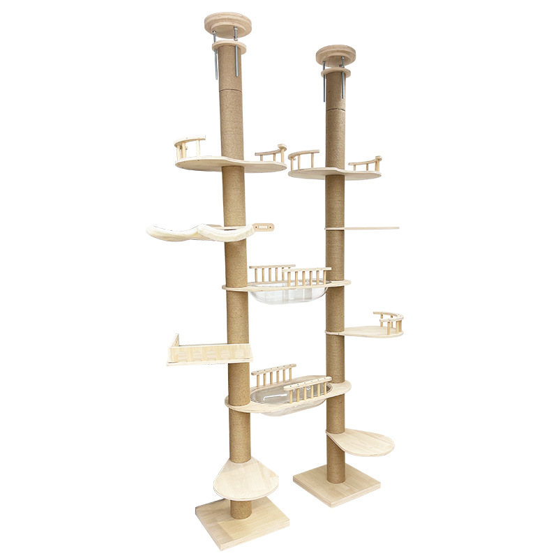 Floor to Ceiling Cat Tree Adjustable Cat Tower CaT-041