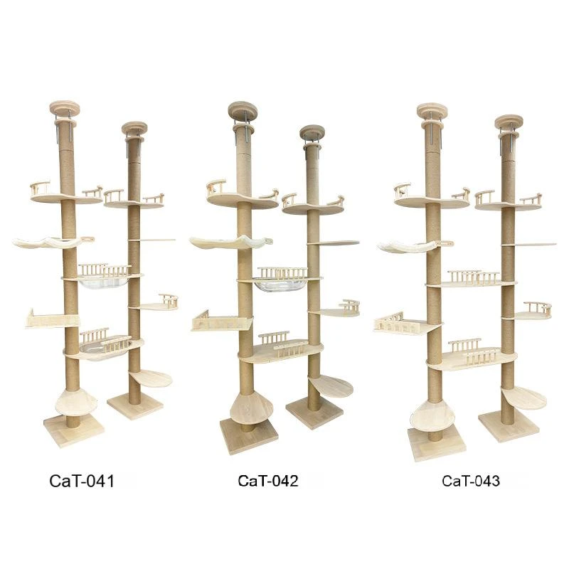 Floor to Ceiling Cat Tree Adjustable Cat Tower  CaT-043