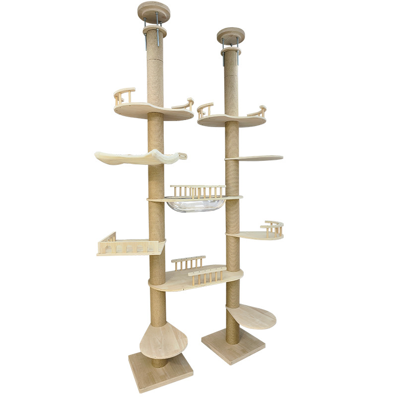 Floor to Ceiling Cat Tree Adjustable Cat Tower CaT-042