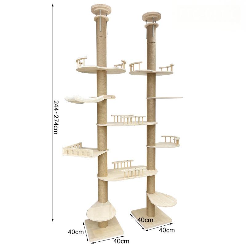 Floor to Ceiling Cat Tree Adjustable Cat Tower  CaT-043