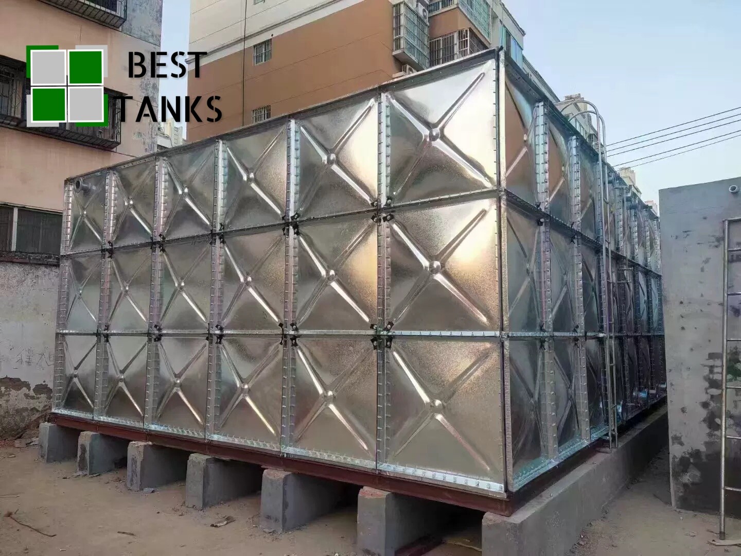Hot-dip galvanized water tank rainwater storage tank