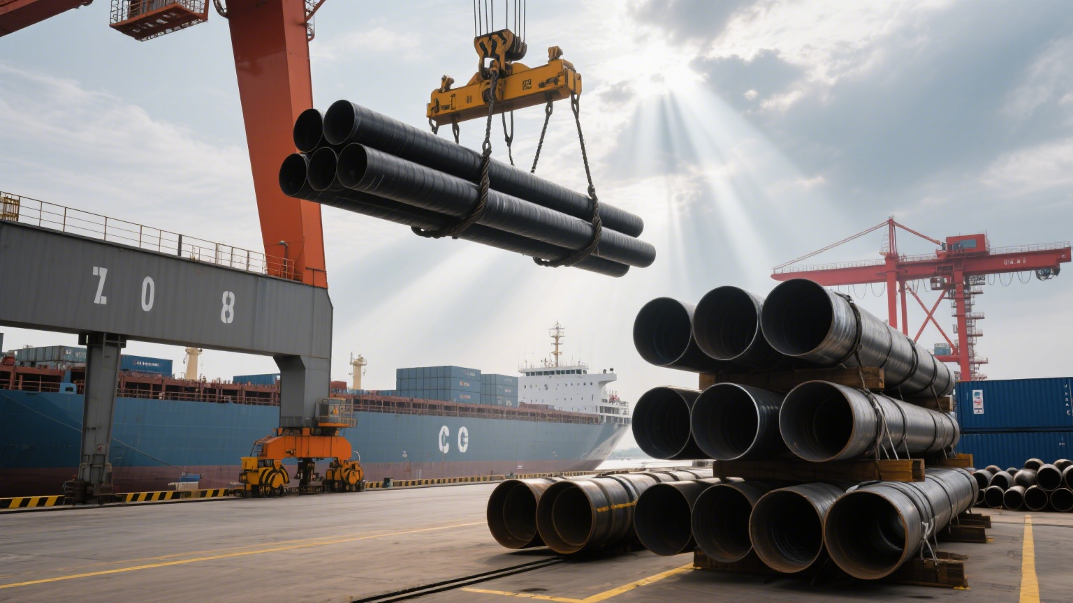 Steel pipe exports increased significantly