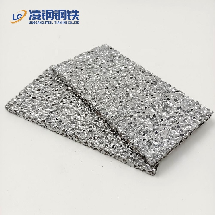 Lightweight fireproof and soundproof foam aluminum / Porous metal foam aluminum / Open and closed cell structure stable aluminum foam board