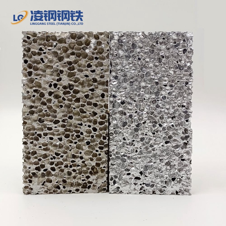 Lightweight fireproof and soundproof foam aluminum / Porous metal foam aluminum / Open and closed cell structure stable aluminum foam board