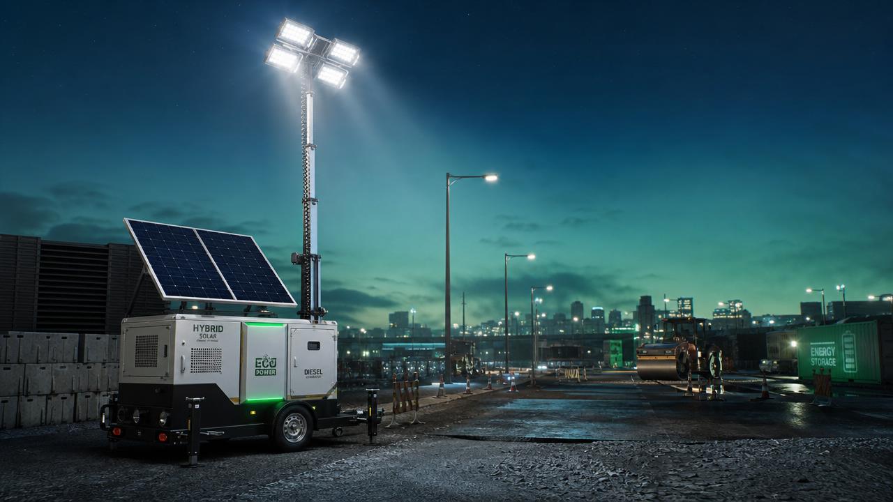 Why more sites are switching to hybrid Lighting Tower