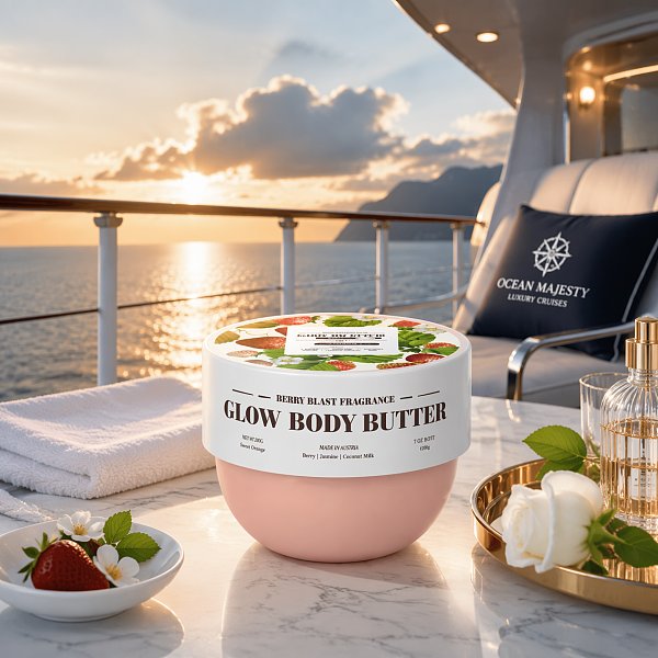 Glow Body Butter Berry Blast Fragrance Berry Sweet Orange Hydrating Private Label Body Butter Jar Fda Approved