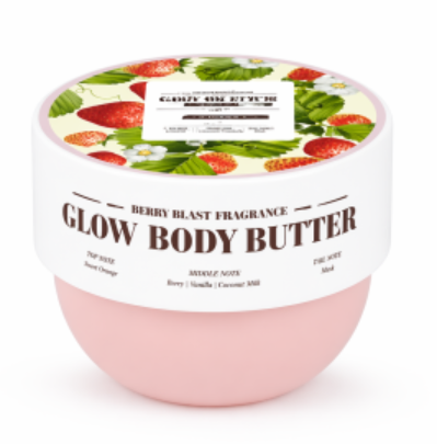 Glow Body Butter Berry Blast Fragrance Berry Sweet Orange Hydrating Private Label Body Butter Jar Fda Approved