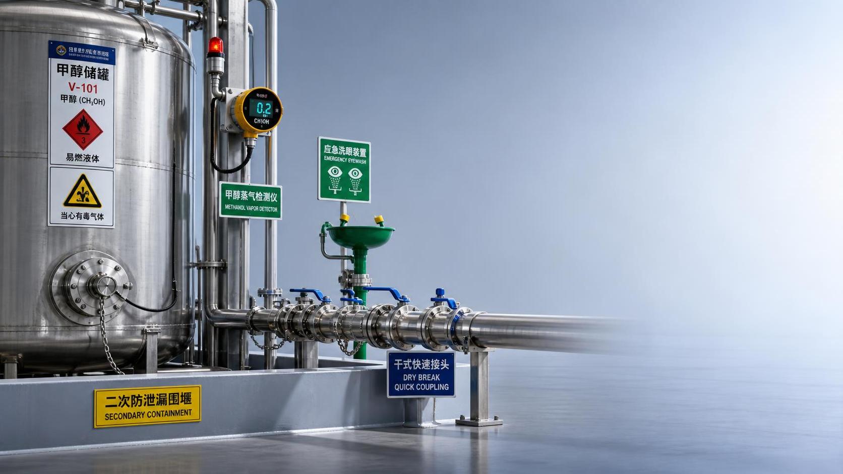 Toxicidad del metanol en operaciones industriales: límites de exposición y planificación de la respuesta