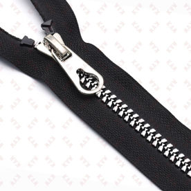 Plastic steel 5 # electroplated silver dynamic teeth