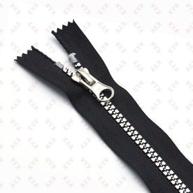 Plastic steel 5 # electroplated silver teeth