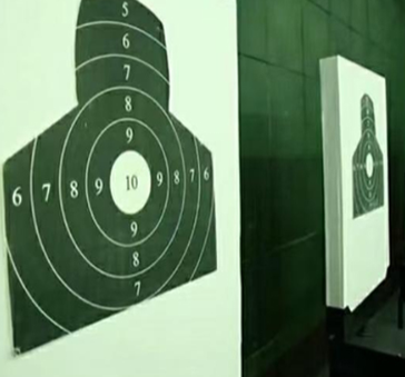 Shooting range wall tiles