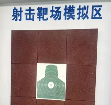 Shooting range wall tiles
