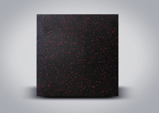 Rose red dot straight-edge, interlocking floor tiles