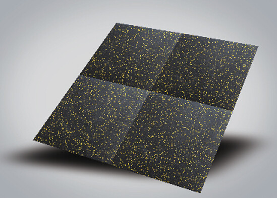 Yellow dot straight-edge, interlocking floor tiles