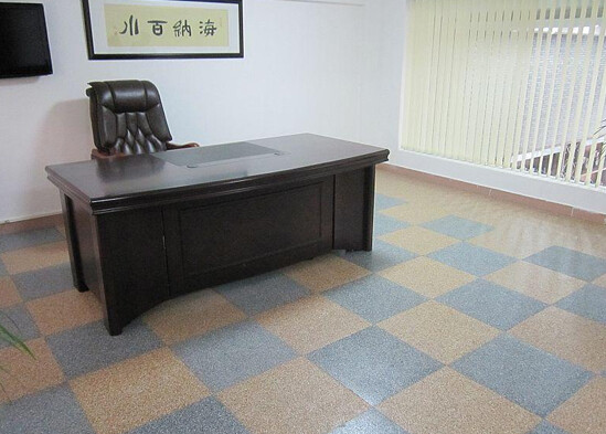 Yellow dot straight-edge, interlocking floor tiles