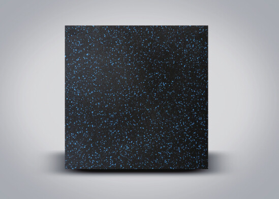 Blue dot straight-edge, interlocking floor tiles