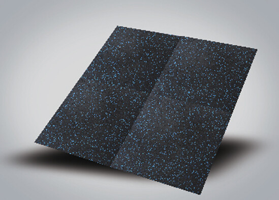 Blue dot straight-edge, interlocking floor tiles