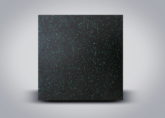 Green dot straight-edge, interlocking floor tiles