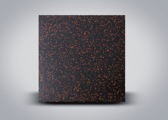 Orange dot straight-edge, interlocking floor tiles