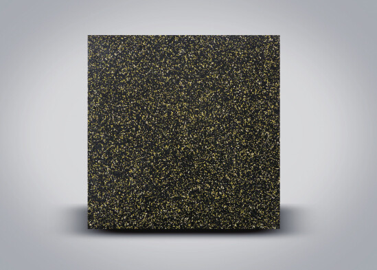 Yellow and white dot straight-edge, interlocking floor tiles