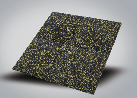 Yellow and white dot straight-edge, interlocking floor tiles