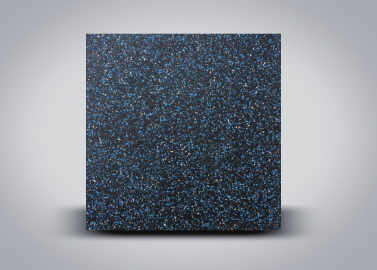 Blue and white dot straight-edge, interlocking floor tiles