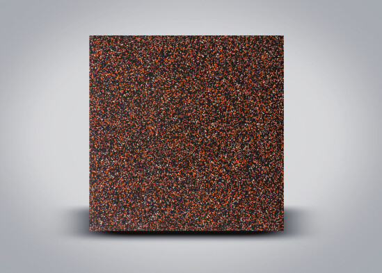 Orange and white dot straight-edge, interlocking floor tiles
