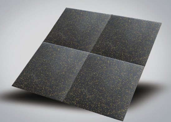 Yellow dot laminate flooring