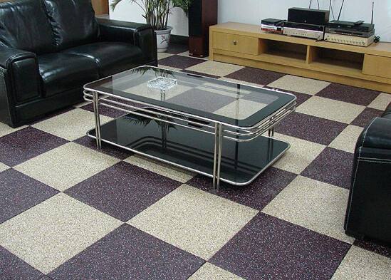 Yellow dot laminate flooring