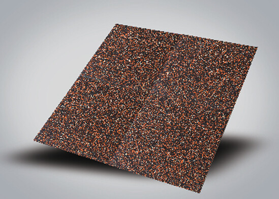 Orange and white dot laminate rubber flooring