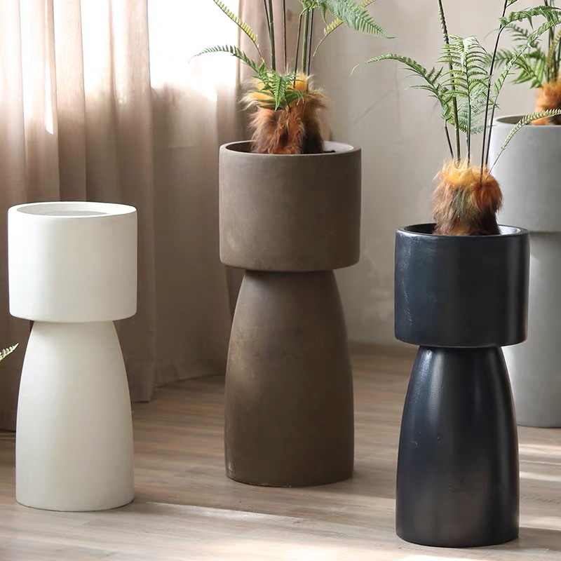 High-legged magnesium clay flower pot High-legged magnesium clay flower pot