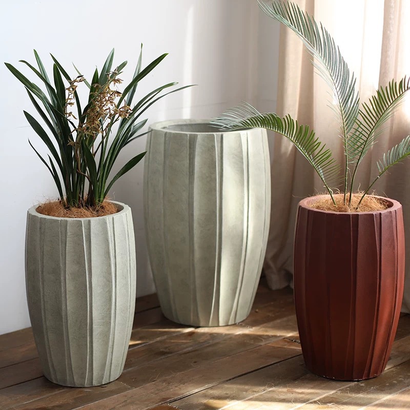 High corrugated flower pot High corrugated flower pot