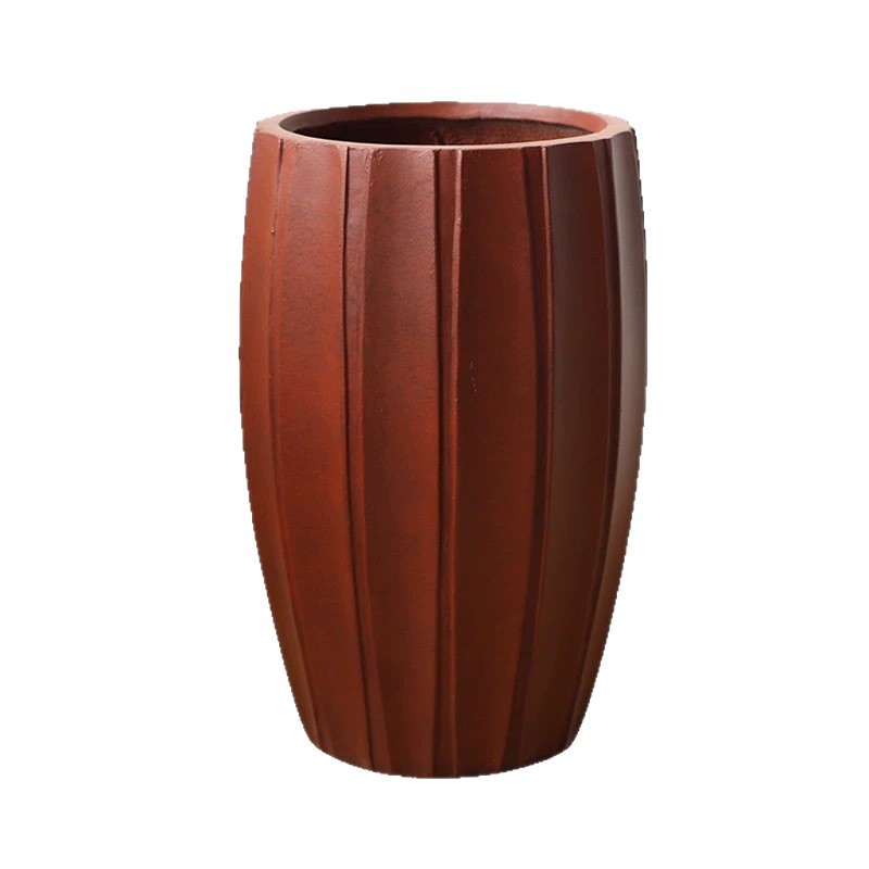 High corrugated flower pot