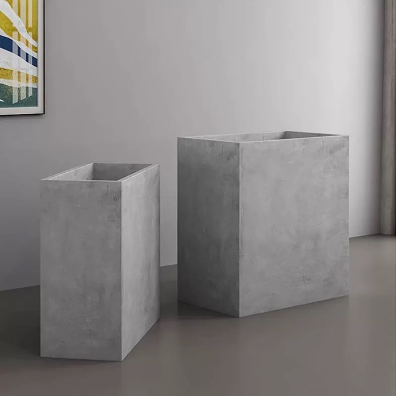 Rectangular magnesium clay flower pot