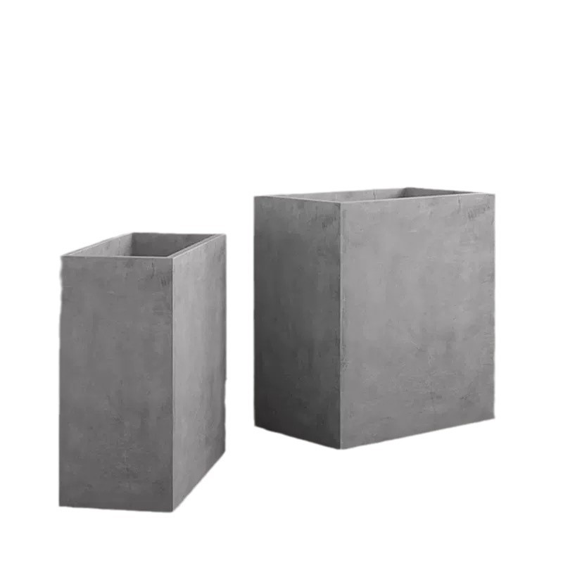 Rectangular magnesium clay flower pot