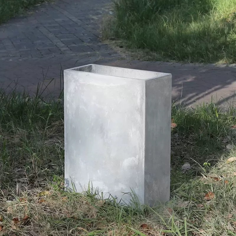 Rectangular magnesium clay flower pot