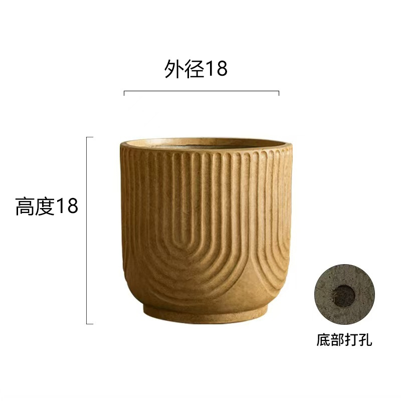 Magnesium clay flower pot