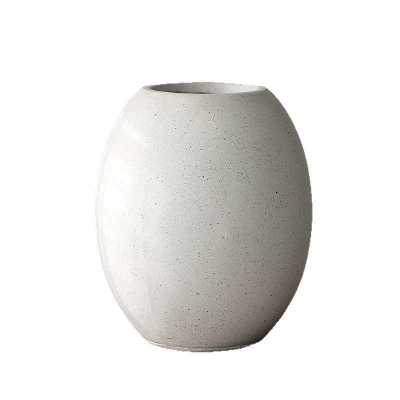Eggshell shaped magnesium clay flower pot
