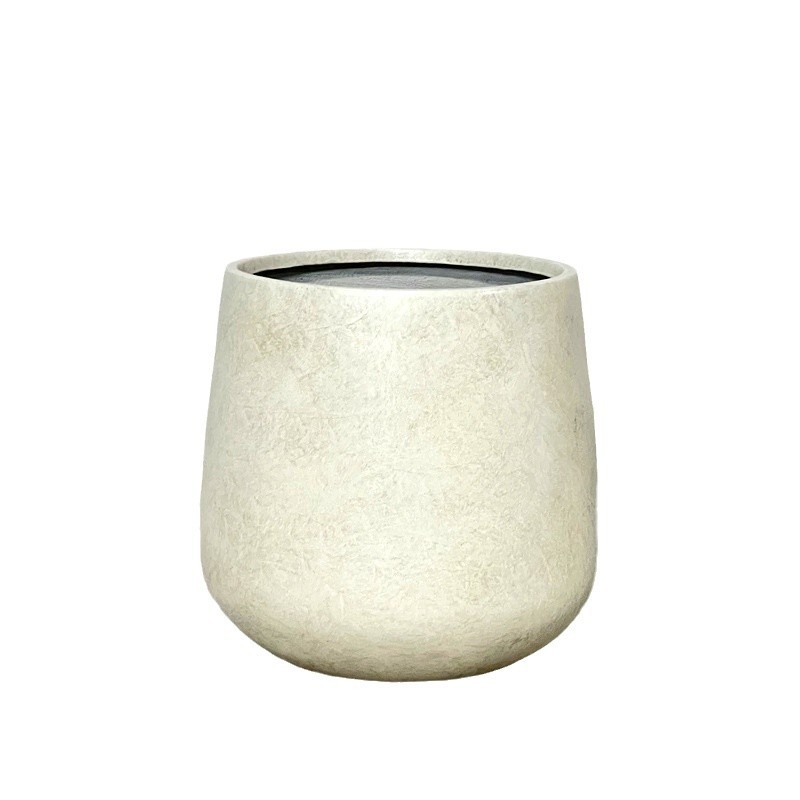 Classic round magnesium clay flower pot