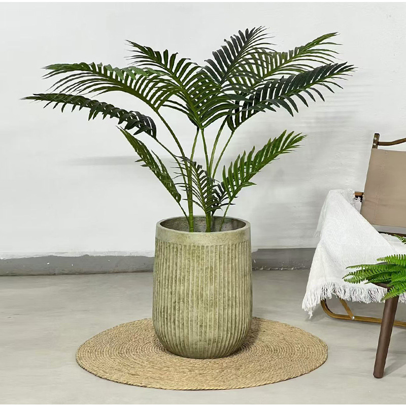 Vertical magnesium clay flower pot