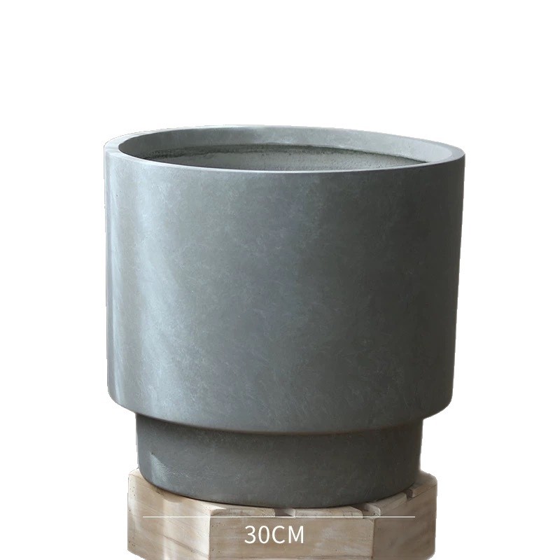 Large diameter magnesium cement flower pot