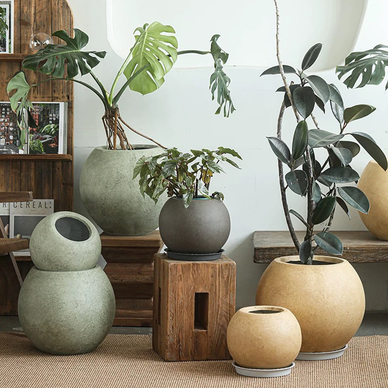 Large round flower pot