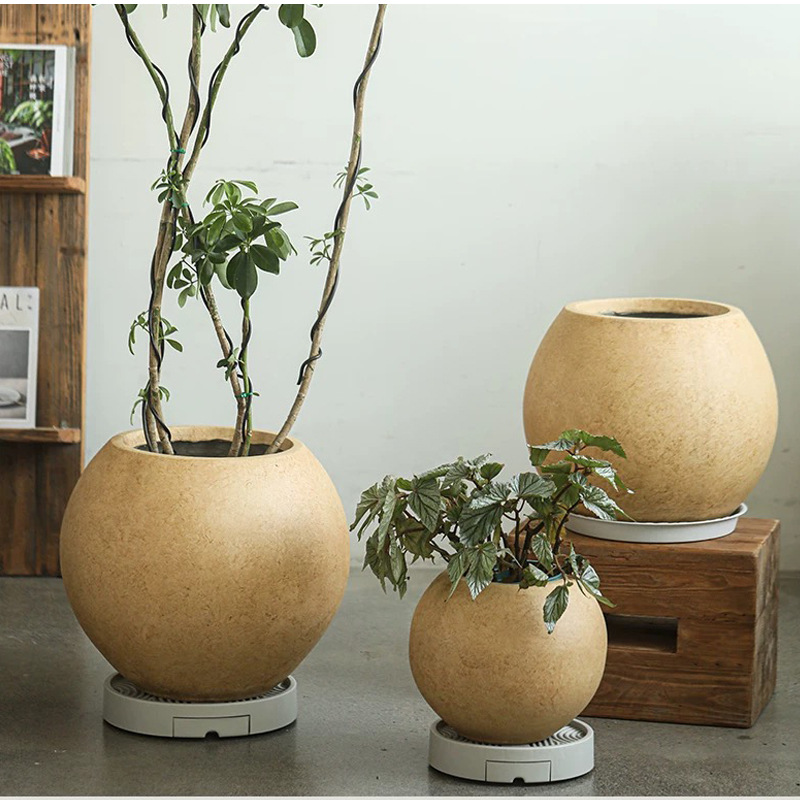 Large round flower pot