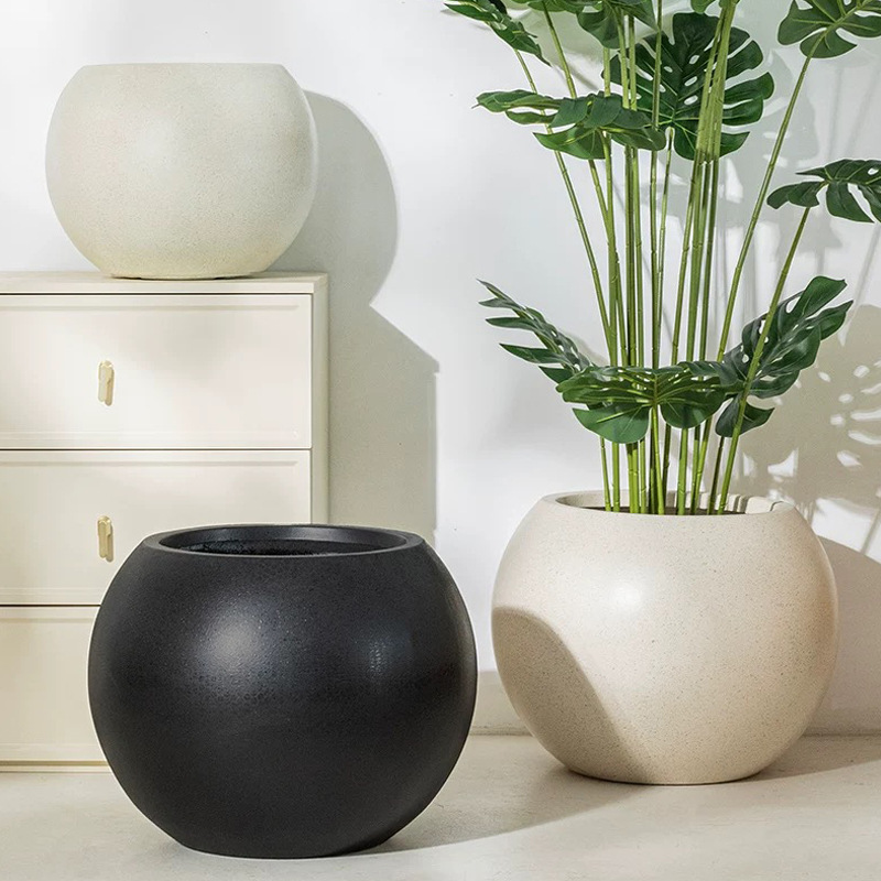 Large round flower pot