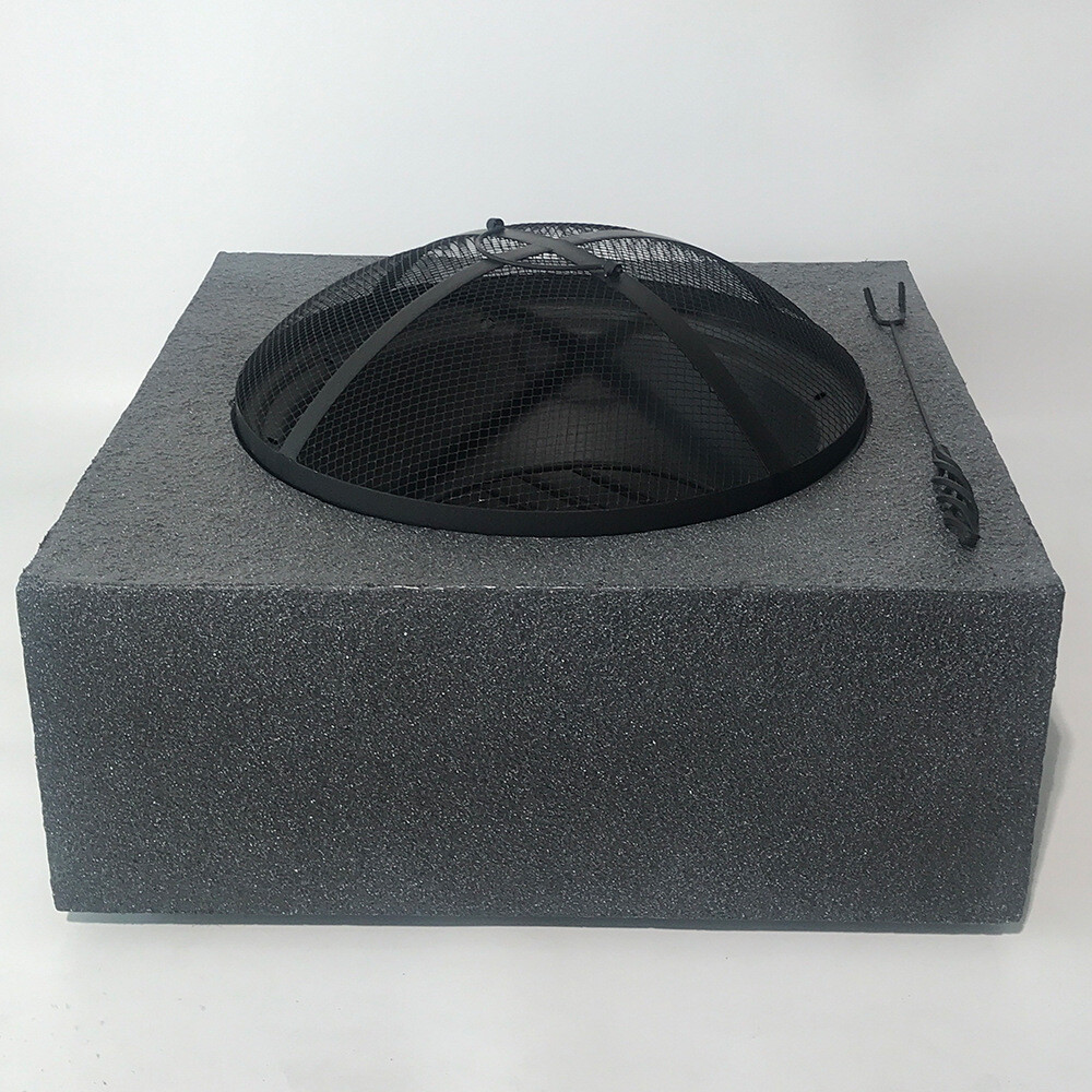 Black Square Fire Pit