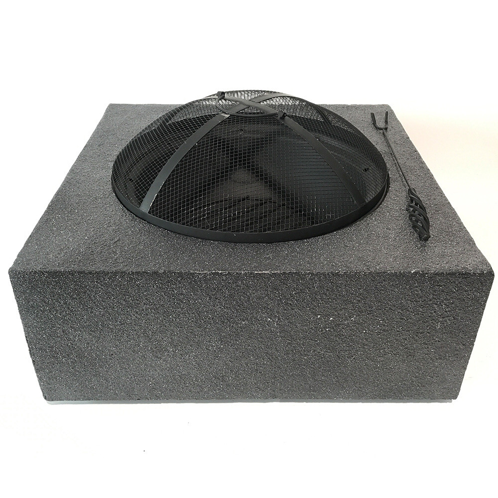 Black Square Fire Pit