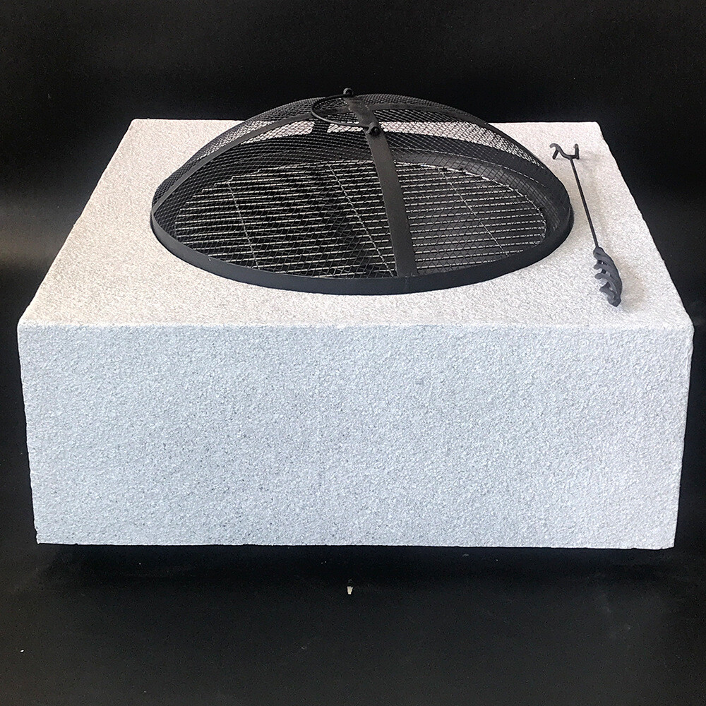 White Square Fire Pit